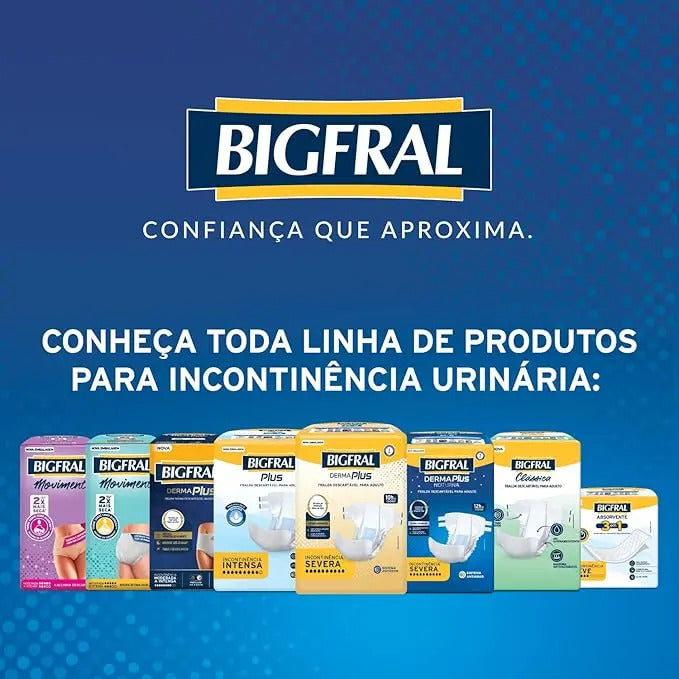 Fralda Bigfral Derma Plus Noturna M 8 Unidades