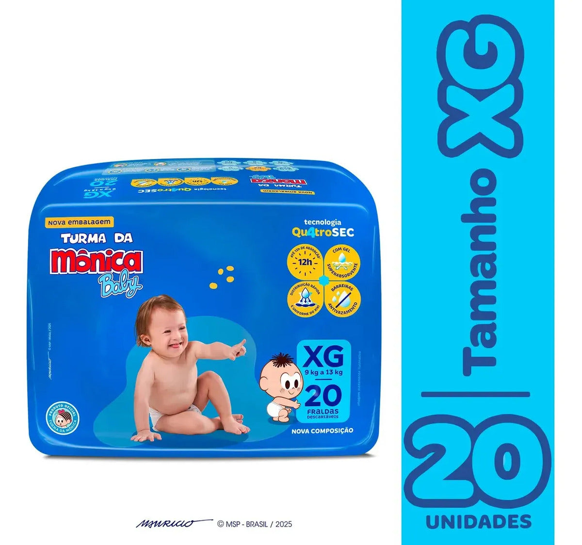 Turma Da Mônica Baby XG com 20