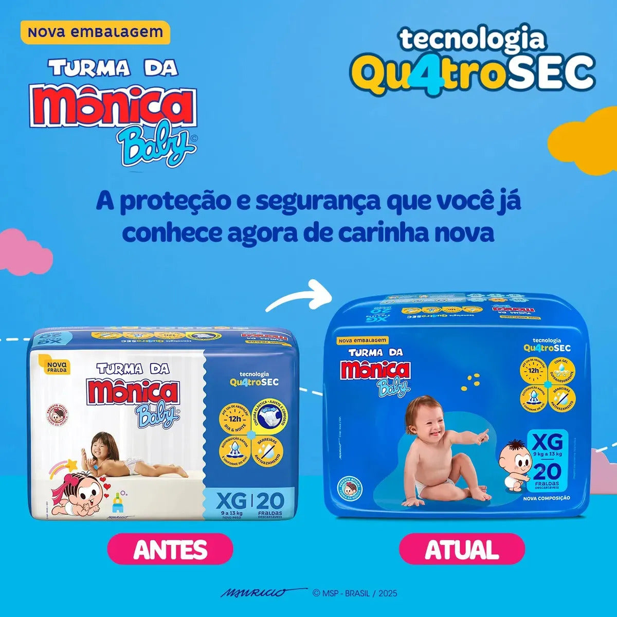Turma Da Mônica Baby XG com 20