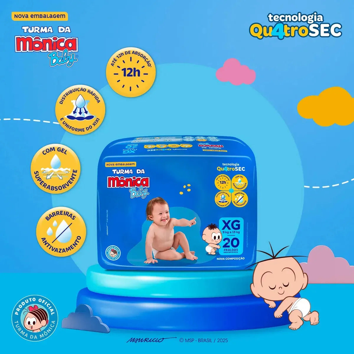 Turma Da Mônica Baby XG com 20