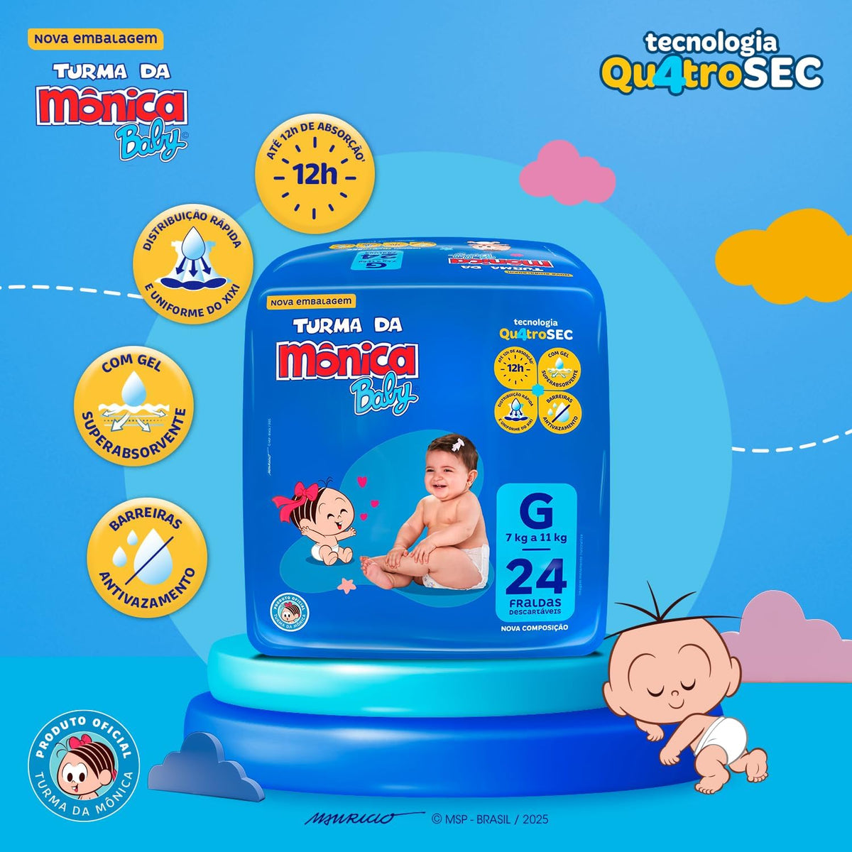 Turma da Mônica Baby G com 24 Unidades
