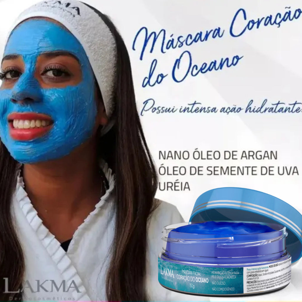 Kit Máscaras Lakma 150g – Zen Marine, Majestic e Coração do Oceano
