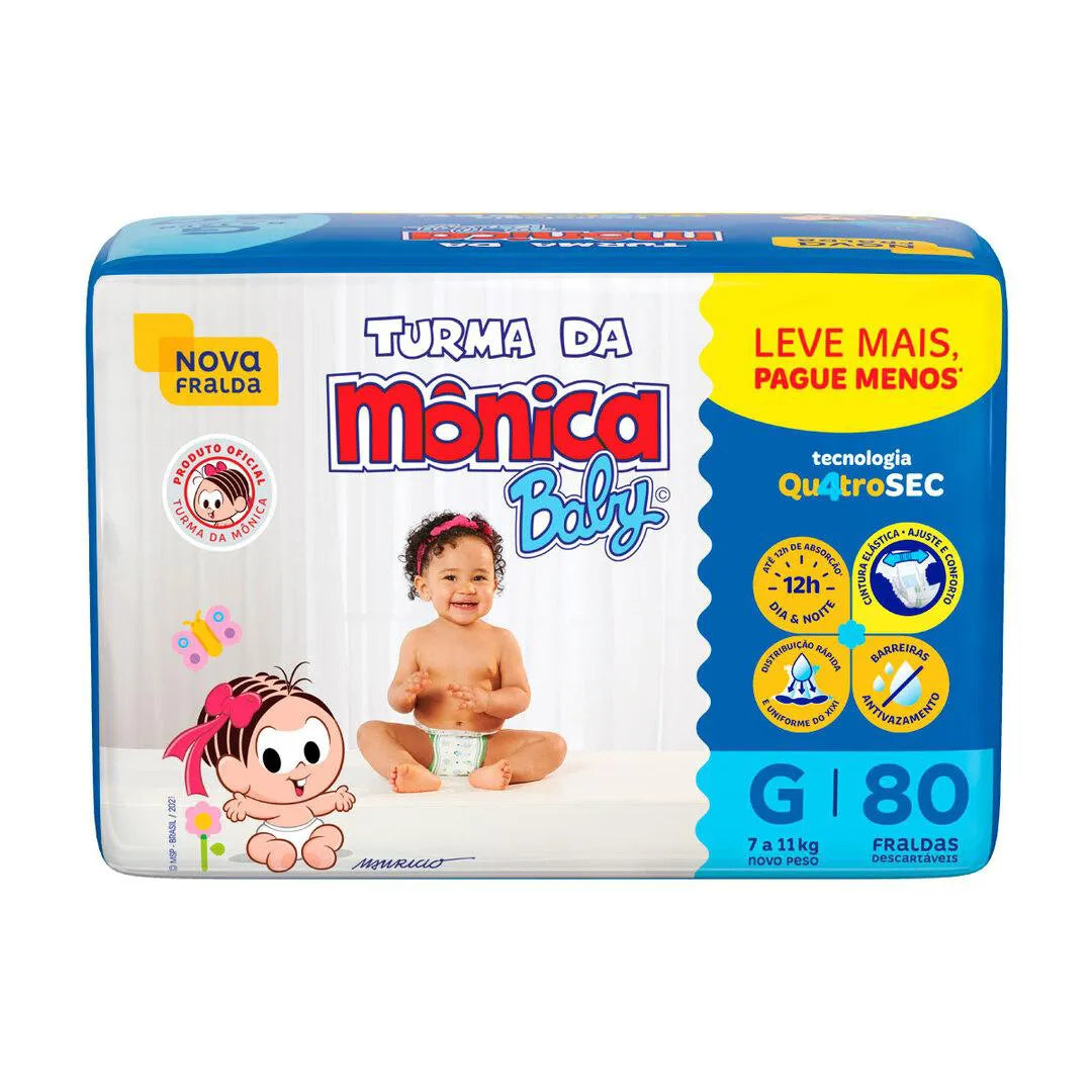 Turma da Mônica Baby G com 80 Unidades